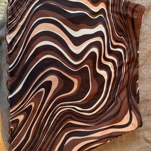 SHEIN brown printed skirt